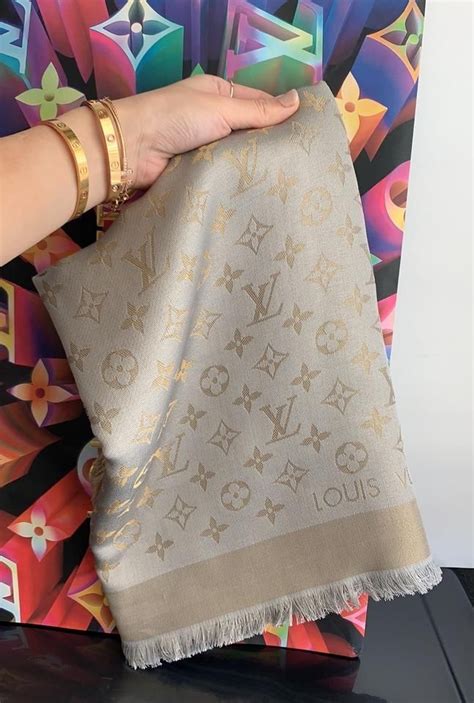 how to tell authentic louis vuitton scarf|lv monogram shawl.